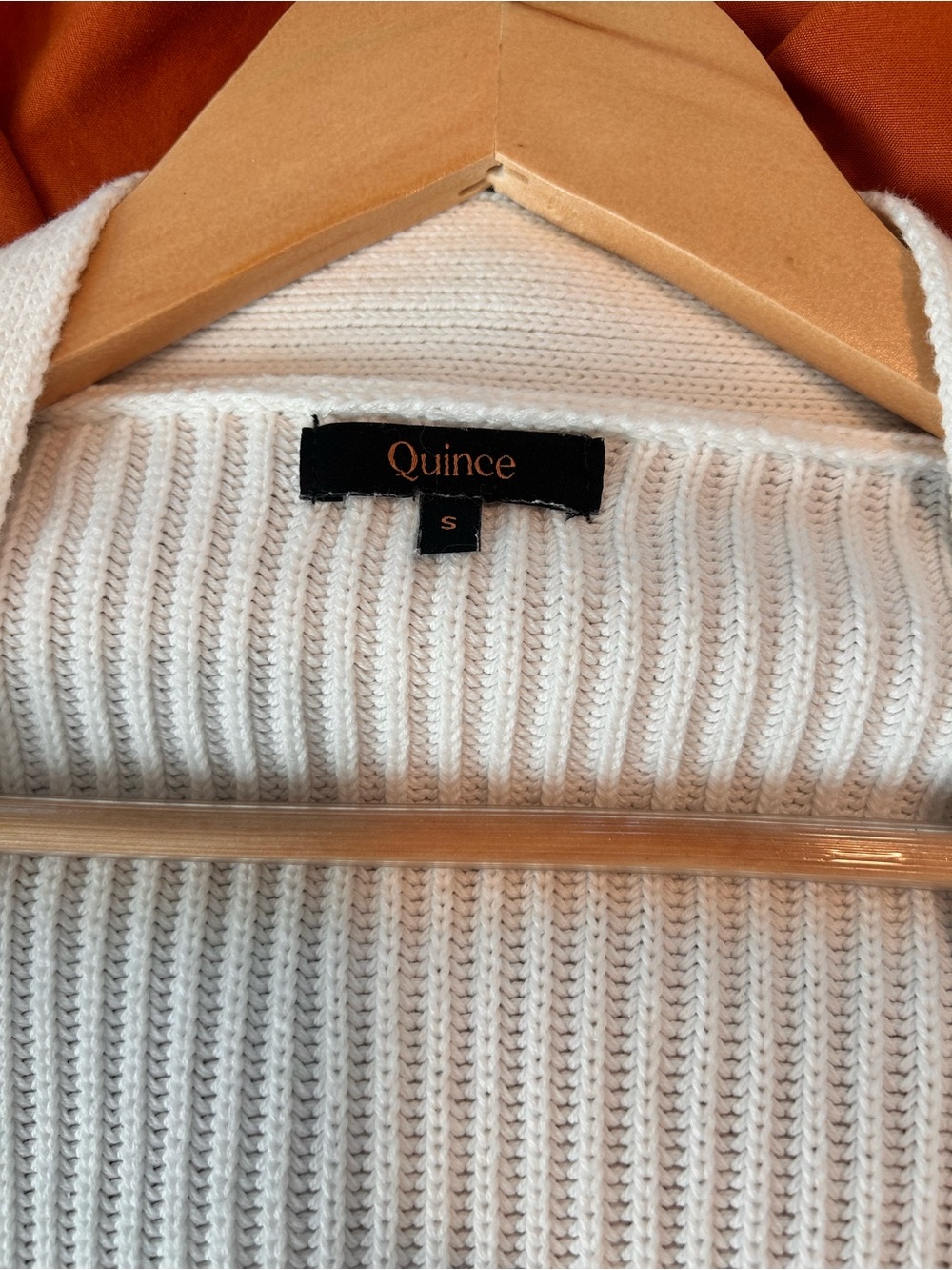 Quince Cream Open-Front Ribbed Cardigan - Picture 3 of 3